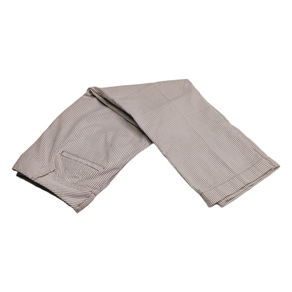 Ann Taylor Loft Dress Pants Women 4 White Gray Stripe Original Crop Academia - Picture 10 of 11